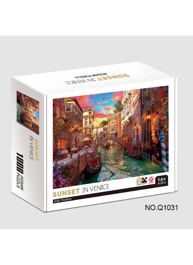 1000-Piece Colorful Landscape Oil Painting Puzzle