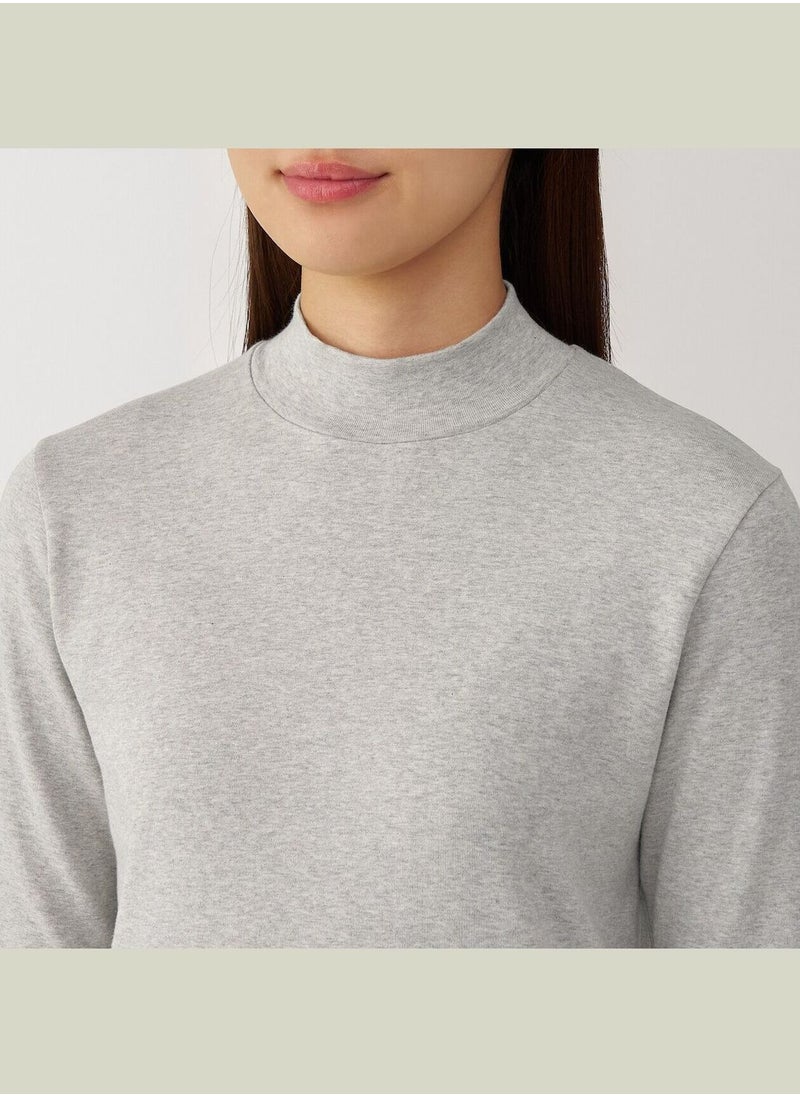 Brushed Ribbed High Neck Long Sleeve T-Shirt