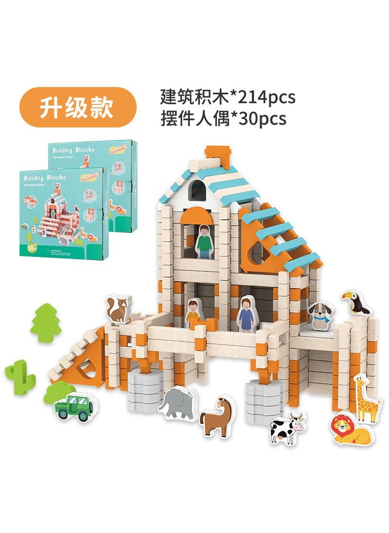 Luban Joint Wooden Blocks Early Educational DIY Toy Oy-millon and tenon building blocks 240 pieces