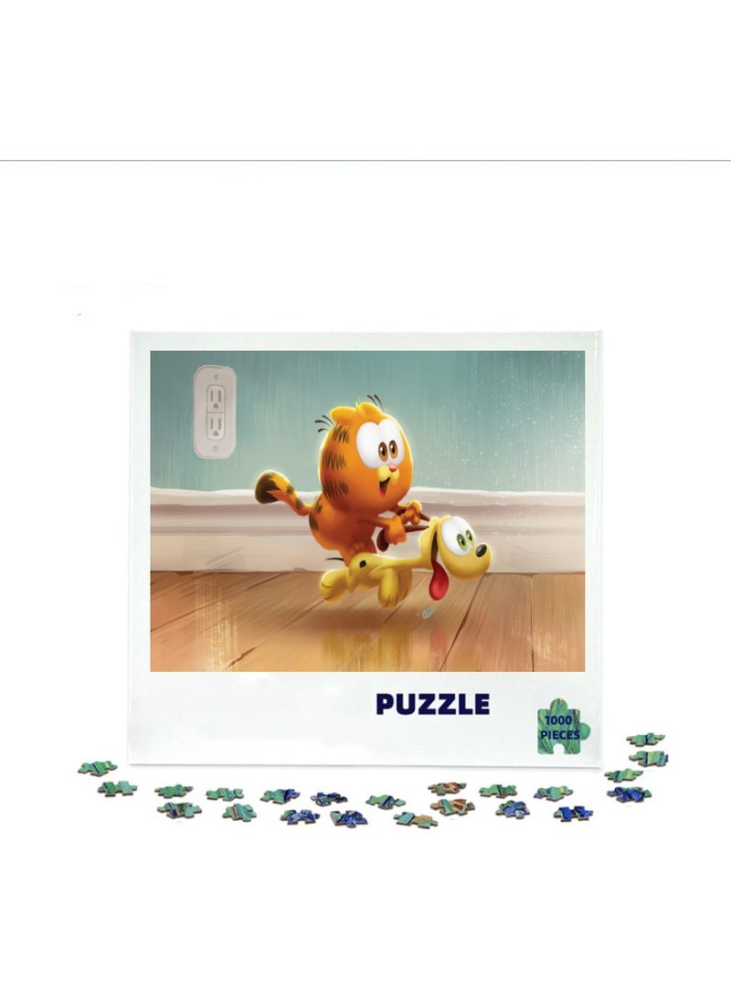 1000-Piece Colorful Garfield & Odie Cartoon Puzzle