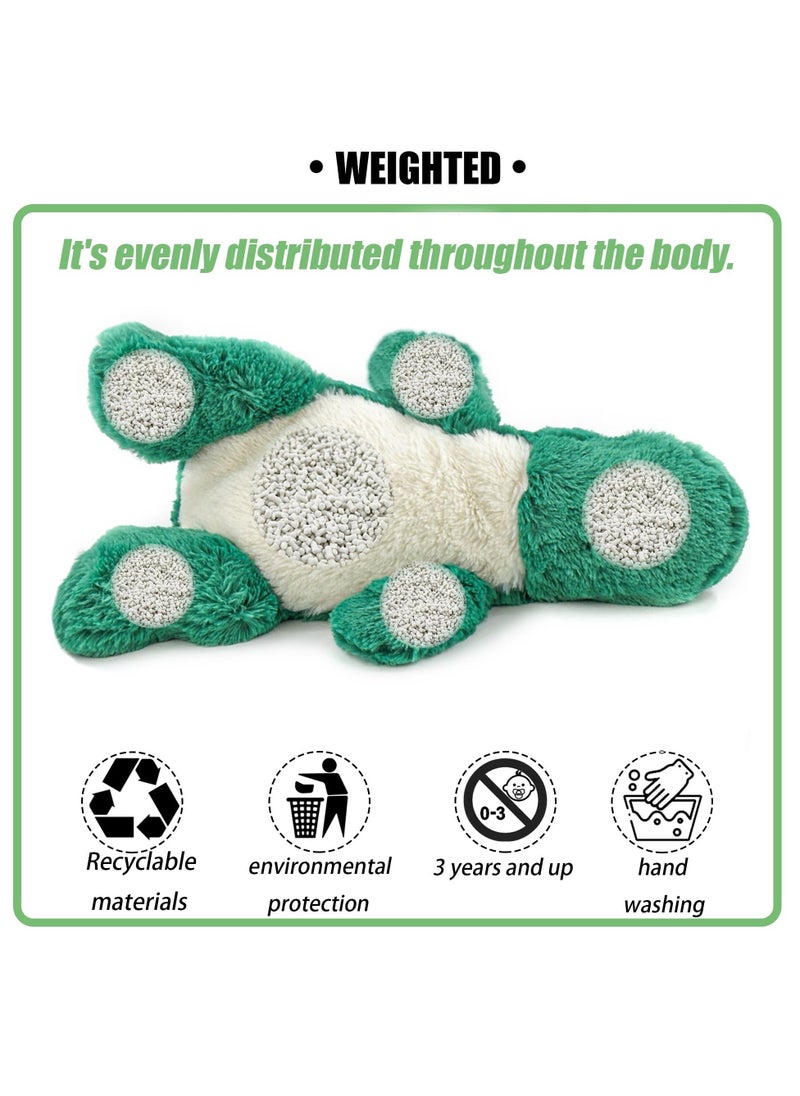 Green Dinosaur Weighted Stuffed Animals,Sensory Comfort Plush Throw Pillow Toy,Plushies Hugging Toy Gifts for Kids & Adults (Dinosaur, 16 inch 2 Pounds)