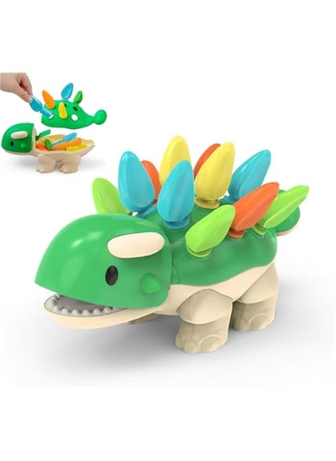 Toddler Montessori Toys Dinosaur Learning Fine Motor Skills Sorting Stacking Sensory Game Educational Toys Age 2 3 4 Year Old Boy Girl 18 Months Kids