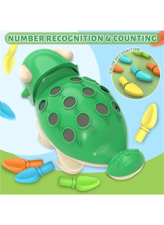 Toddler Montessori Toys Dinosaur Learning Fine Motor Skills Sorting Stacking Sensory Game Educational Toys Age 2 3 4 Year Old Boy Girl 18 Months Kids