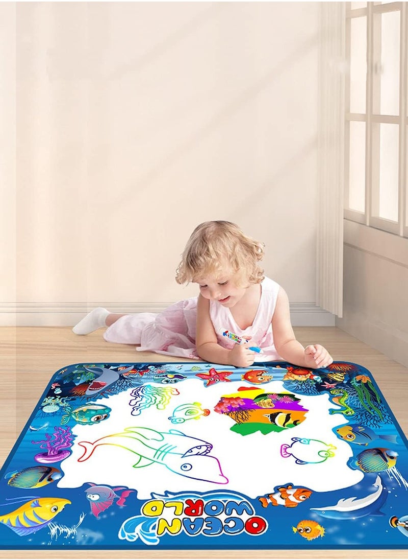 Doodle Drawing Mat, Large Magic Water Drawing Mat Toy Gifts for Boys Girls Kids Painting Writing Pad Educational Learning Toys for Toddler