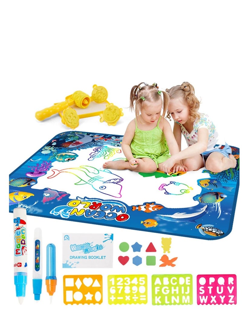 Doodle Drawing Mat, Large Magic Water Drawing Mat Toy Gifts for Boys Girls Kids Painting Writing Pad Educational Learning Toys for Toddler