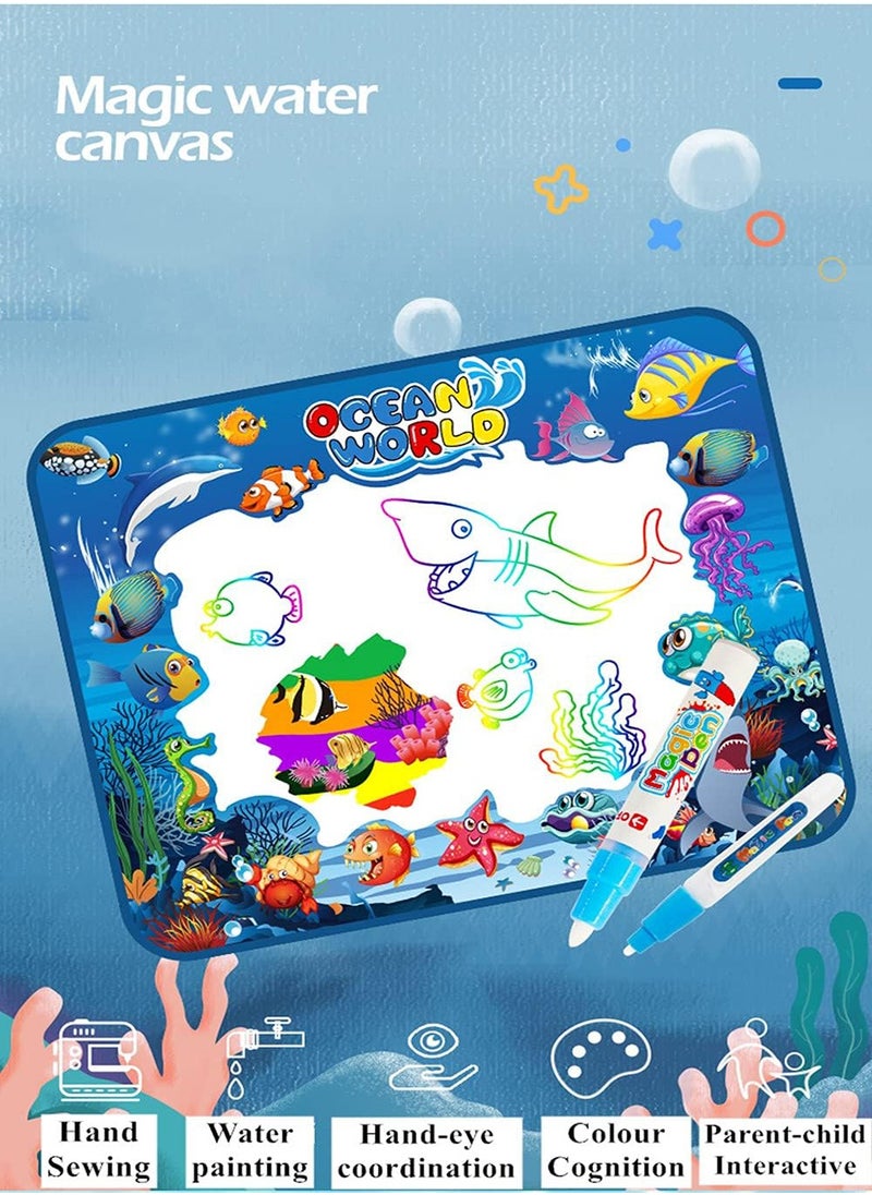 Doodle Drawing Mat, Large Magic Water Drawing Mat Toy Gifts for Boys Girls Kids Painting Writing Pad Educational Learning Toys for Toddler