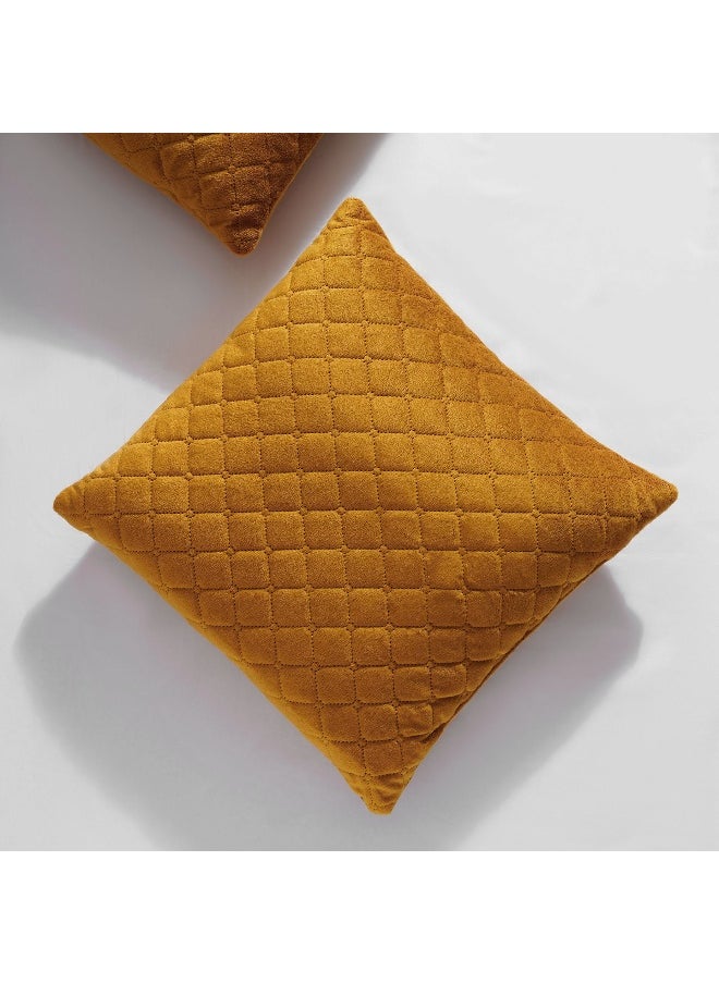 Veronica 2-Piece Velvet Quilted Filled Cushion Set 45X45Cm - Gold