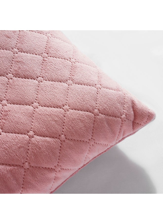 Veronica 2-Piece Velvet Quilted Filled Cushion Set 45X45Cm - Rose