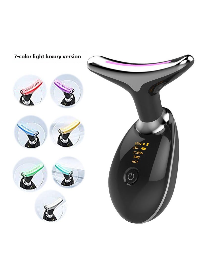 Multifunctional Neck Massager with Heat Therapy G5-black-English 7-color luxury color light