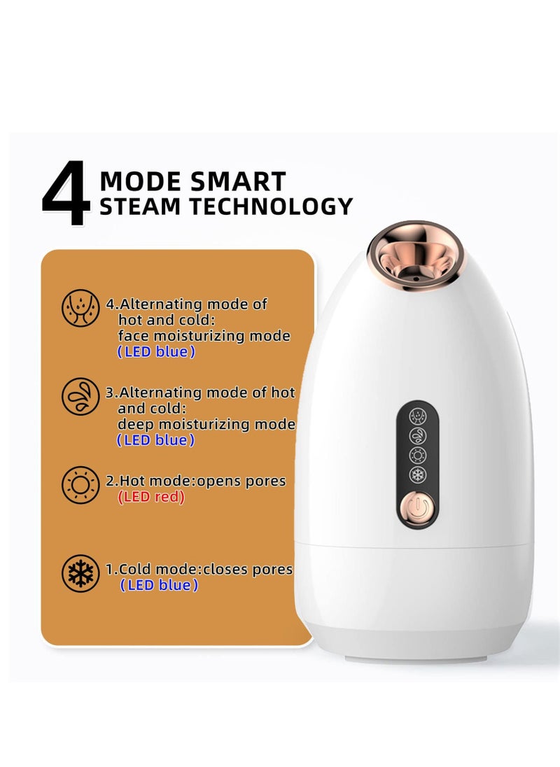 Nano Ionic Face Steamer Warm Mist Home Spa Portable Humidifier for Men and Women Face Spa Moisturizing Unclogs Pores