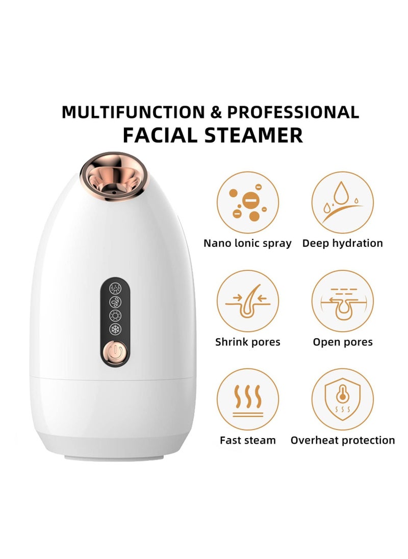 Nano Ionic Face Steamer Warm Mist Home Spa Portable Humidifier for Men and Women Face Spa Moisturizing Unclogs Pores