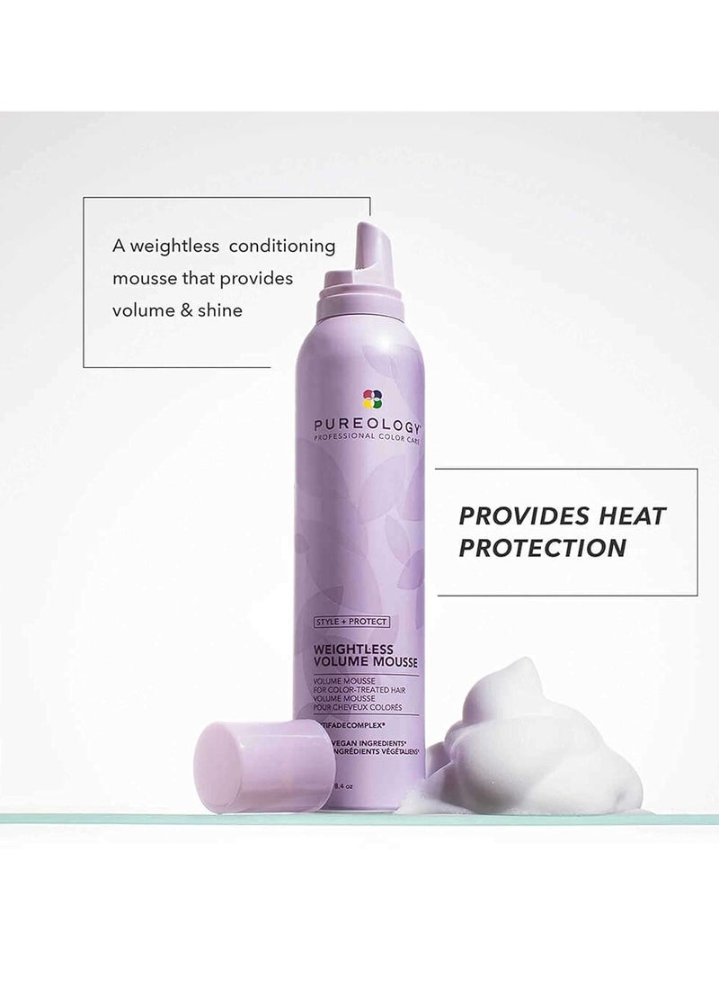 Pureology | Clean Volume Weightless Mousse | All-day Root Lift | For Fine, Color Treated Hair | Vegan