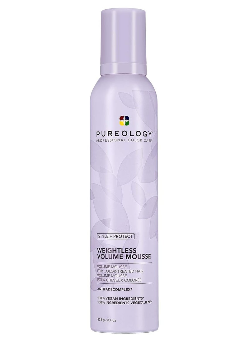 Pureology | Clean Volume Weightless Mousse | All-day Root Lift | For Fine, Color Treated Hair | Vegan