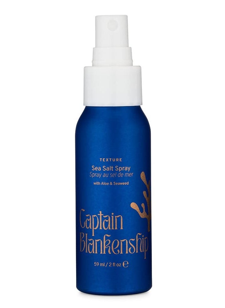 Captain Blankenship Texture Sea Salt Hair Spray, Texturizing and Volumizing Spray for Beachy Waves, Vegan, 2 oz
