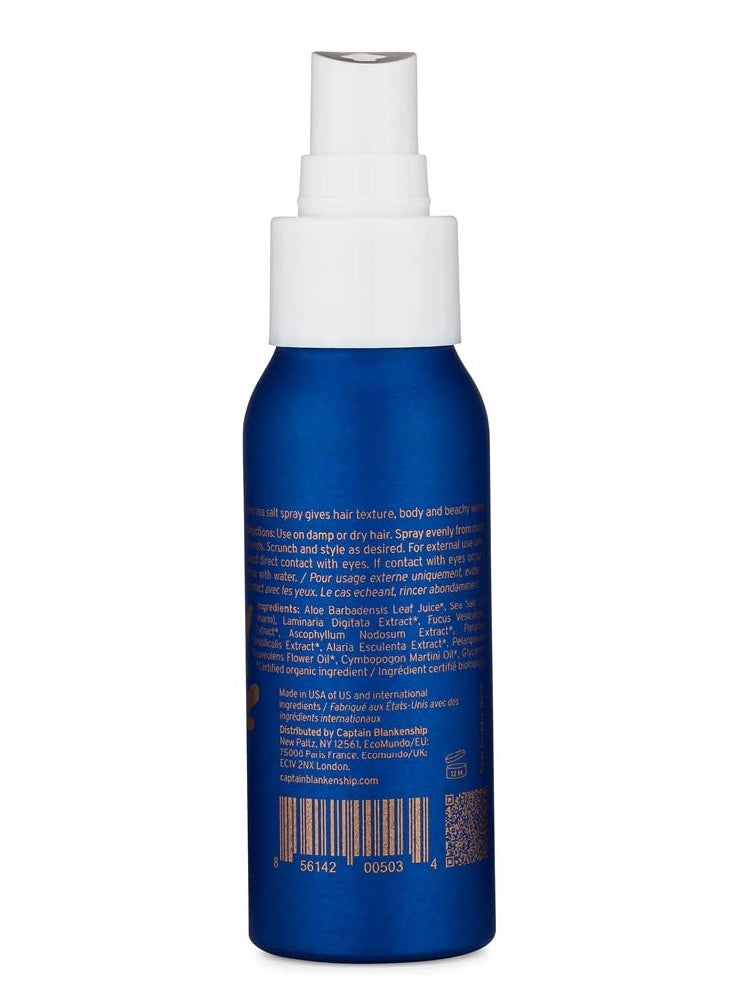 Captain Blankenship Texture Sea Salt Hair Spray, Texturizing and Volumizing Spray for Beachy Waves, Vegan, 2 oz