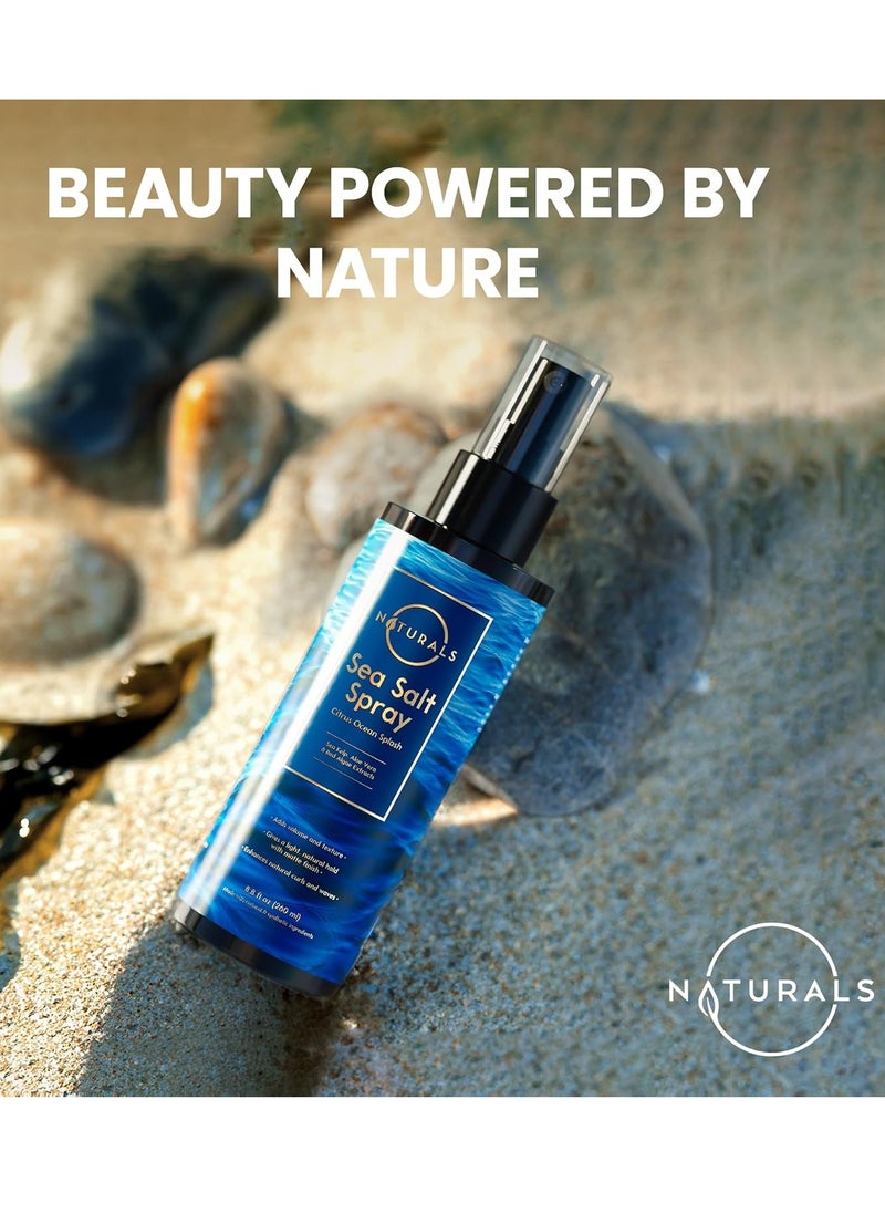 O Naturals Sea Salt Spray for Men - 8 oz, Citrus Ocean Splash - Hair Texturizing & Wavy Hair Product