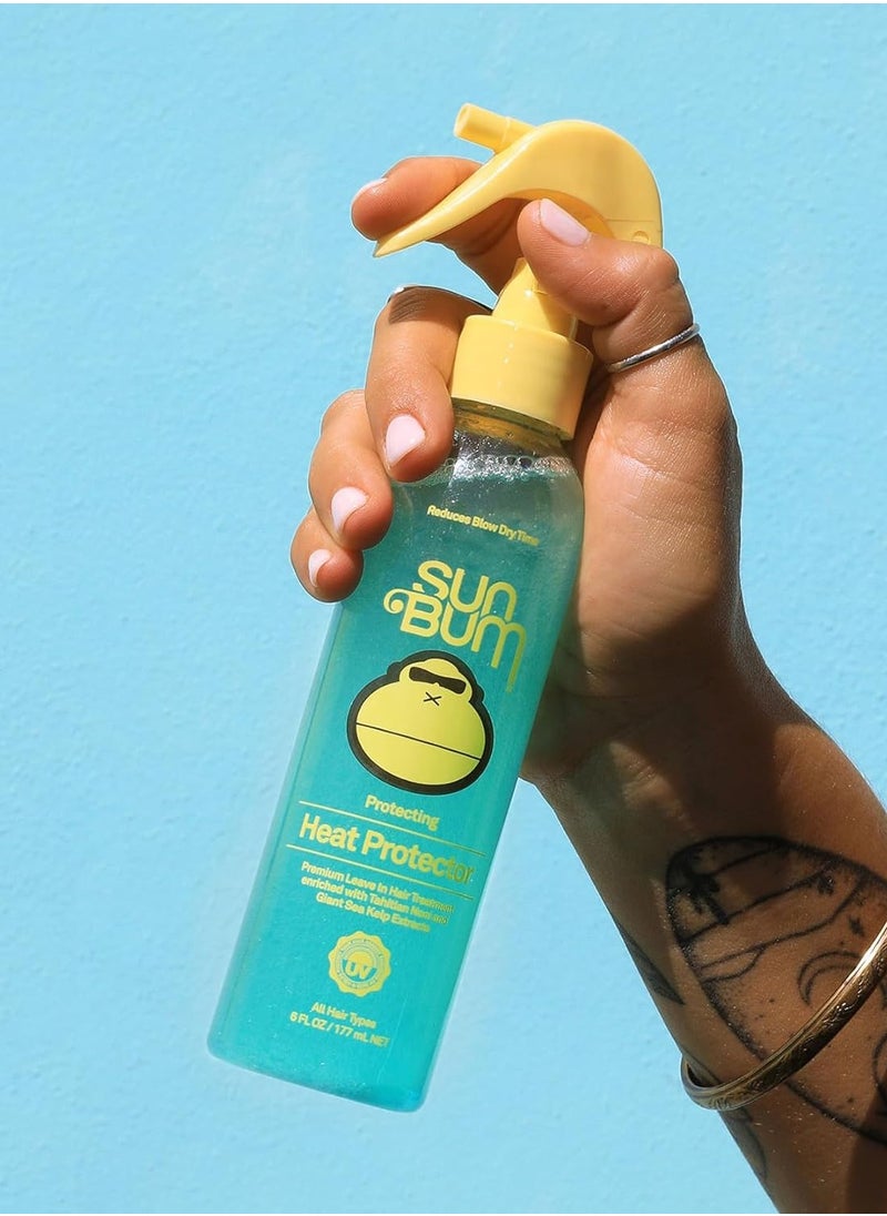 Sun Bum Heat Protector Spray | Vegan and Cruelty Free Hair Protecting Spray for All Hair Types | 6 oz