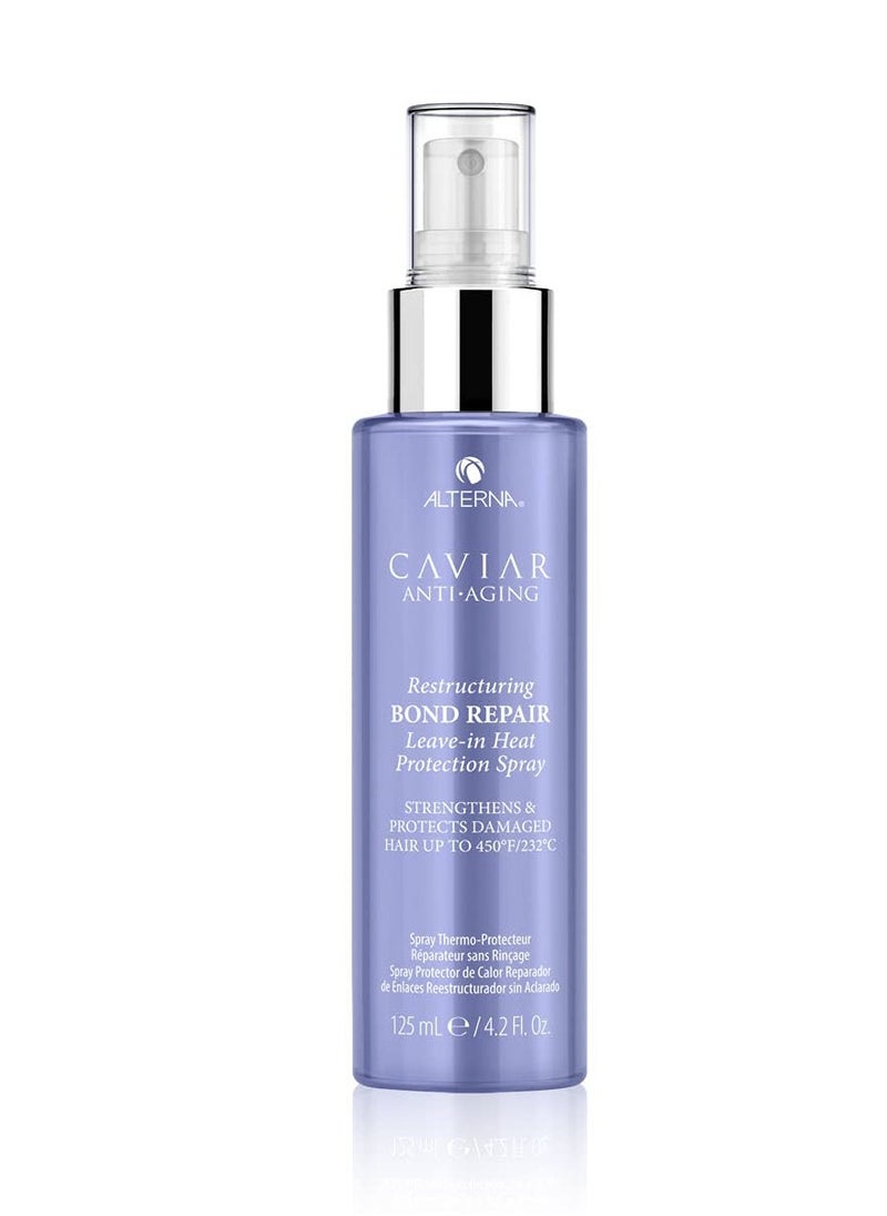 Alterna Caviar Anti-Aging Restructuring Bond Repair Leave-in Heat Protection Spray, 4.2 Fl Oz | Strengthens & Protects Damaged Hair