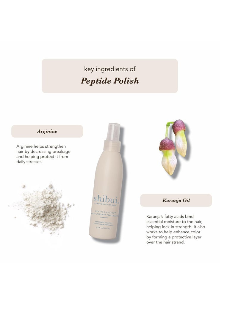 Shibui Peptide Polish Anti Humidity Treatment, Heat-Activated Shine & Color Protection, Vegan & Sulfate-Free, 6.5 Fl Oz
