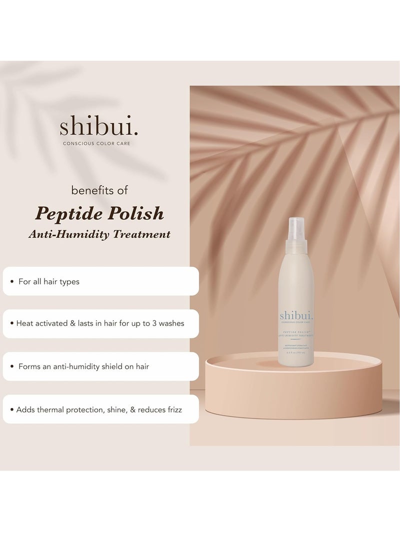 Shibui Peptide Polish Anti Humidity Treatment, Heat-Activated Shine & Color Protection, Vegan & Sulfate-Free, 6.5 Fl Oz