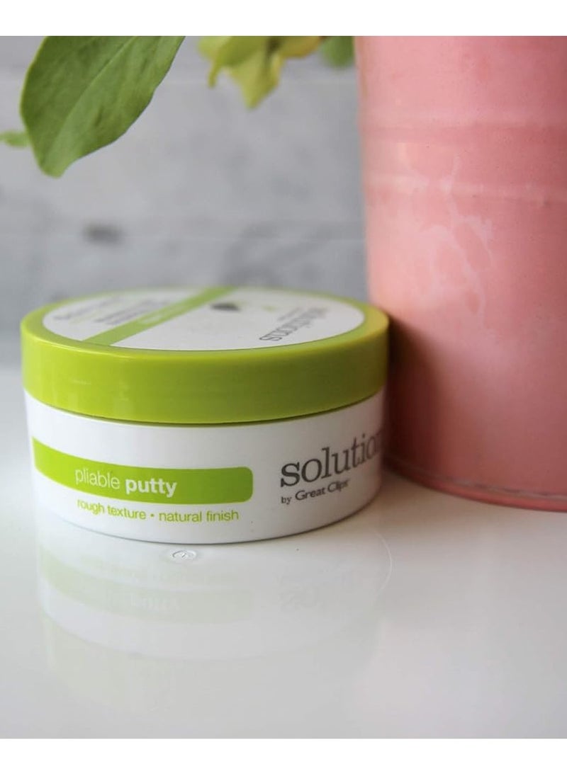 GREAT CLIPS Solutions Pliable Putty, 2oz | Finishing Hair Product w/Medium, Workable Hold | Provides Flexibility & Texture
