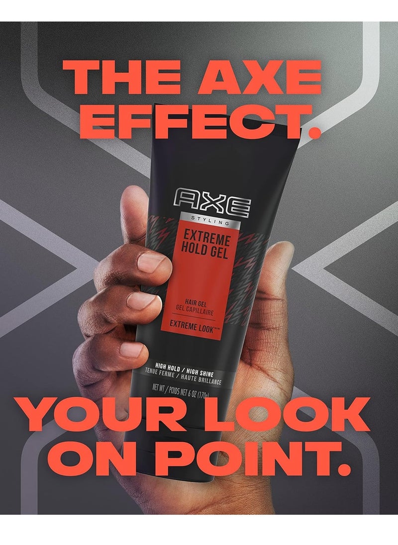 AXE Hair Styling gel Spiked Up Look 1 Count Extreme Hold Gel For Easy to Style Hair 6 oz