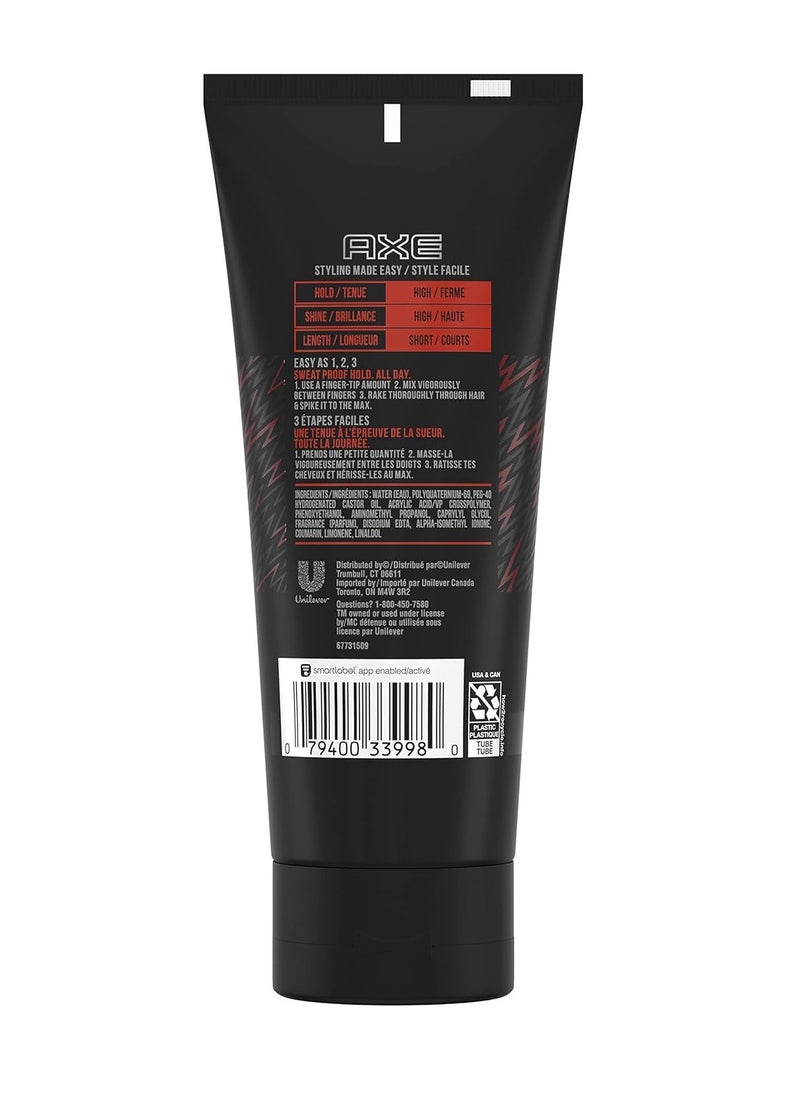 AXE Hair Styling gel Spiked Up Look 1 Count Extreme Hold Gel For Easy to Style Hair 6 oz