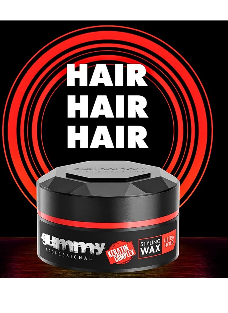 Fonex Gummy Styling Wax Ultra Hold - 5.29 Ounces (150ml), Ultra Hold Hair Styling Wax, Style & Texture Wax, Hair Styling Wax