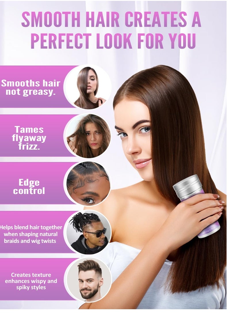 Hair Wax Stick, Flexible Hold Slick Back Hair Stick Anti-Frizz and Smooth Flyaways 2.7oz