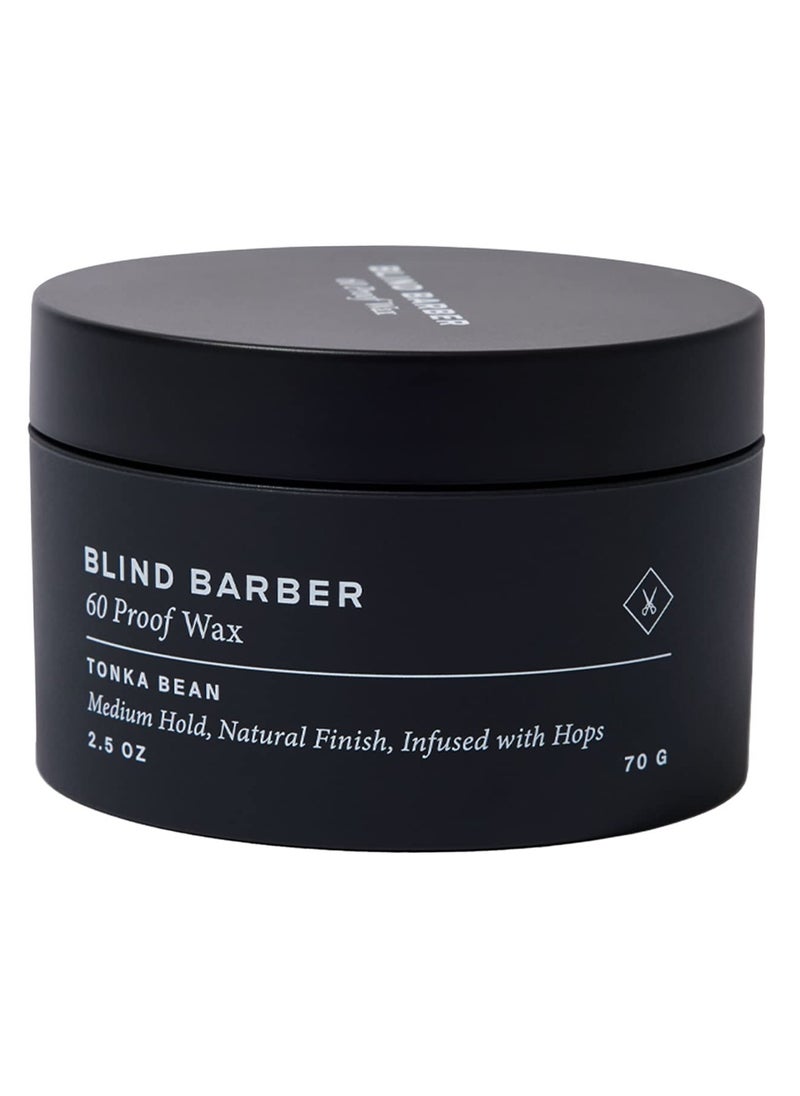 Blind Barber 60 Proof Hair Wax for Men - Water-Based Medium Hold Wax with Volumizing Hops Extract, No Greasy Oils (2.5 Oz)
