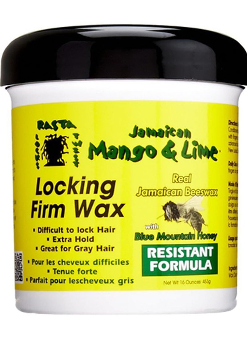 Jamaican Mango & Lime, Locking Firm Hair Wax Extra Hold With Real Beeswax & Honey, 16 Oz