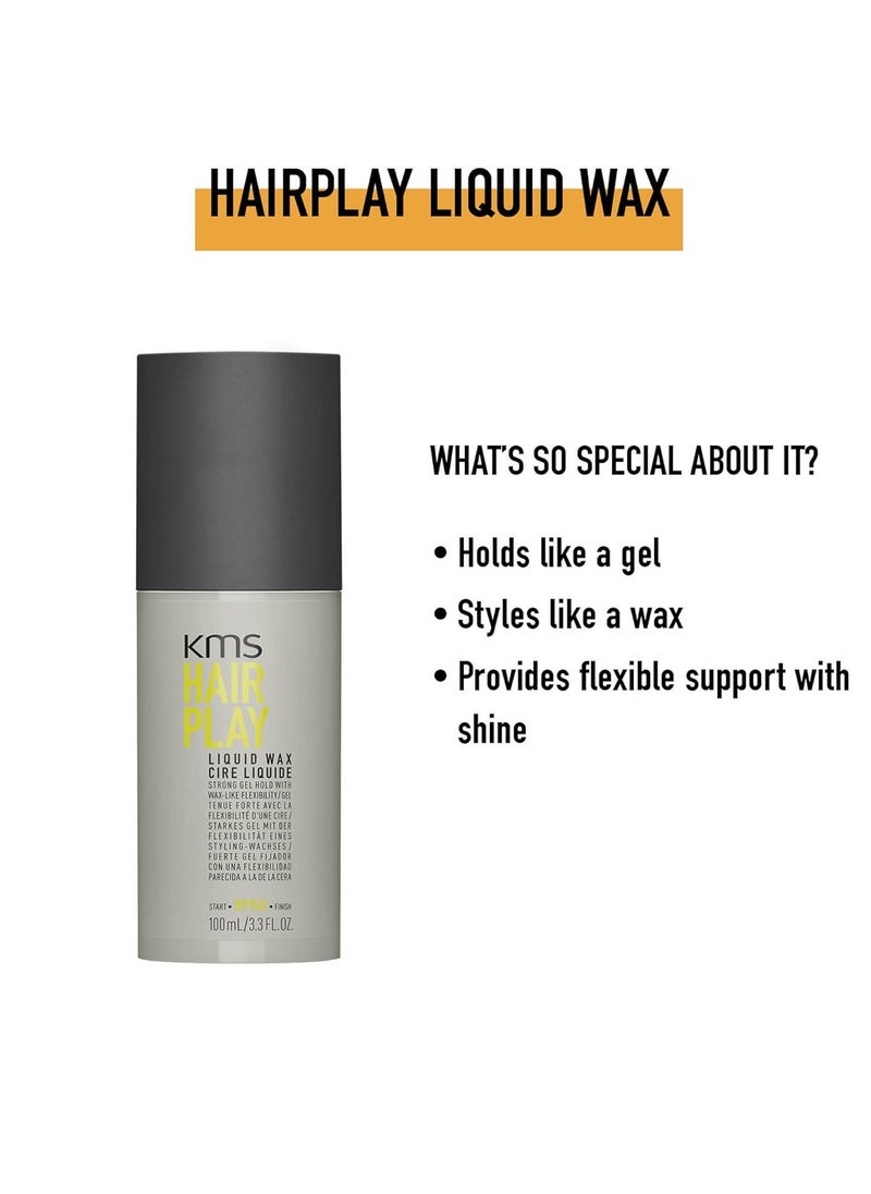 KMS HAIRPLAY Flexible Hold and Shine Liquid Wax Styler , 3.3 Fl Oz