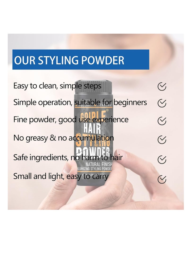 Hair Styling Powder 1.05oz Natural Look Styling Powder for Men Volumizing & Texturizing Powder Flexible Hold Hair Powder for Men Easy to Apply Texture Powder Sea Salt Spray for Men Women Hair Styling