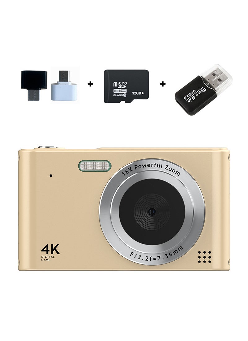 2024 Mini Instant Camera HD Shooting Student Gift H15 Gold 32G Memory Card Android Phone Adapter USB Card Reader