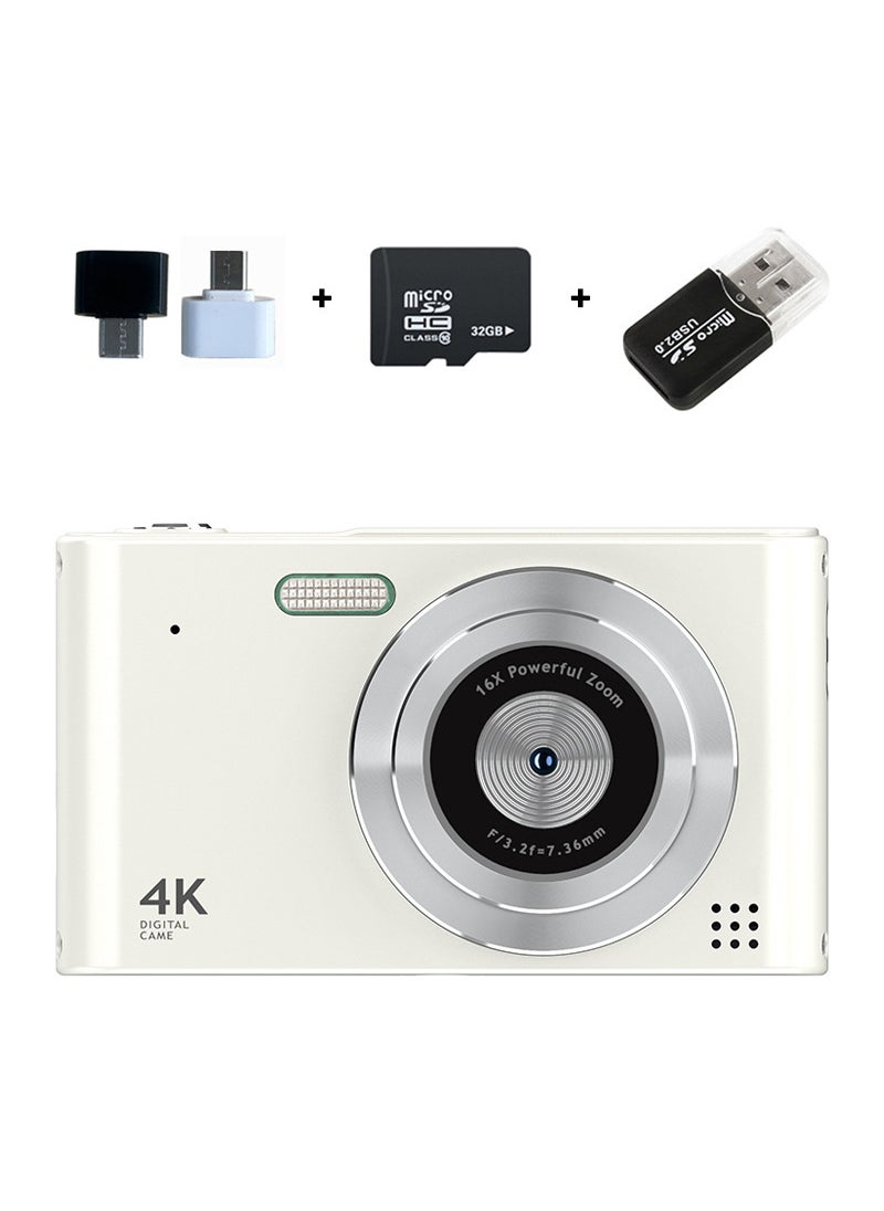 2024 Mini Instant Camera HD Shooting Student Gift H15 white 32G memory card Android phone adapter USB card reader