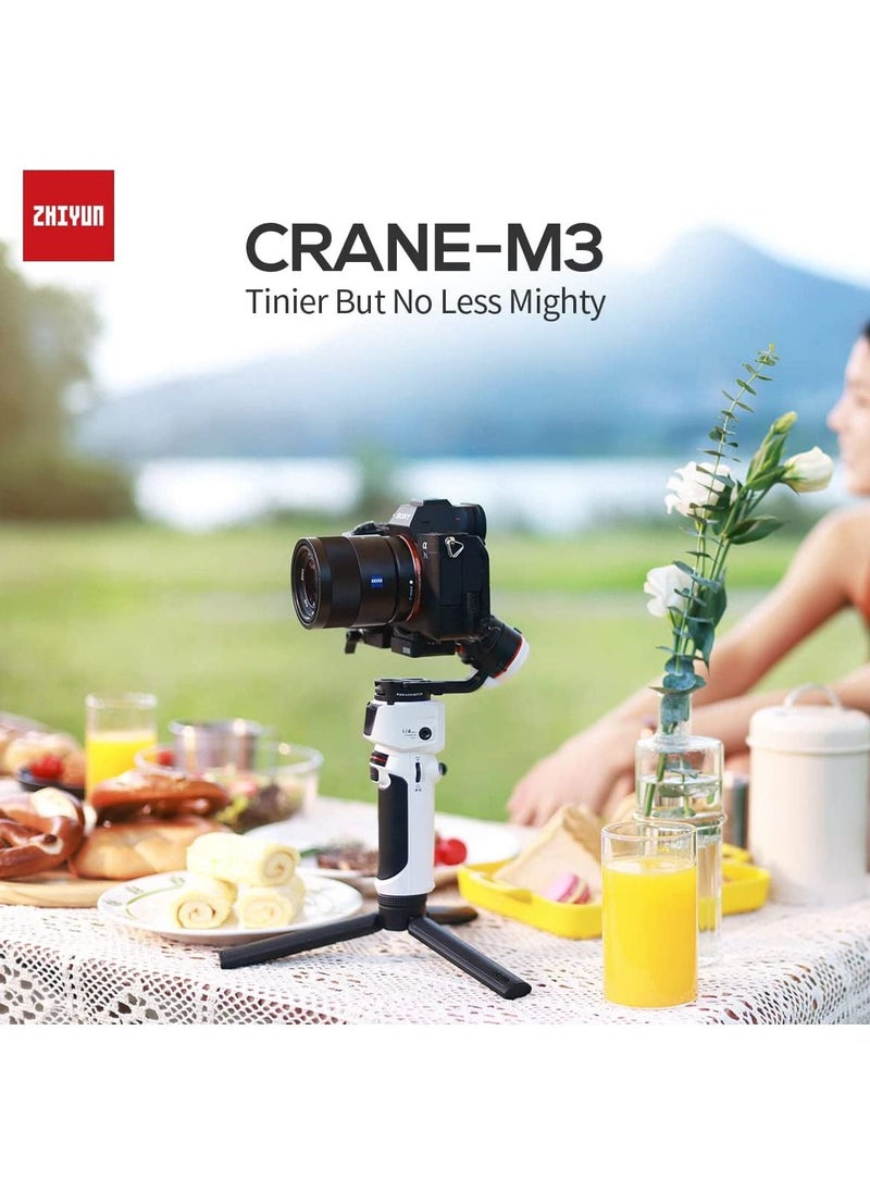 Crane M3 3-Axis Handheld Gimbal Stabilizer Upgraded for Mirrorless Cameras Smartphone Action Cameras with A6600, M50, R6, Gopro, iPhone 13/12 Max C020116GP