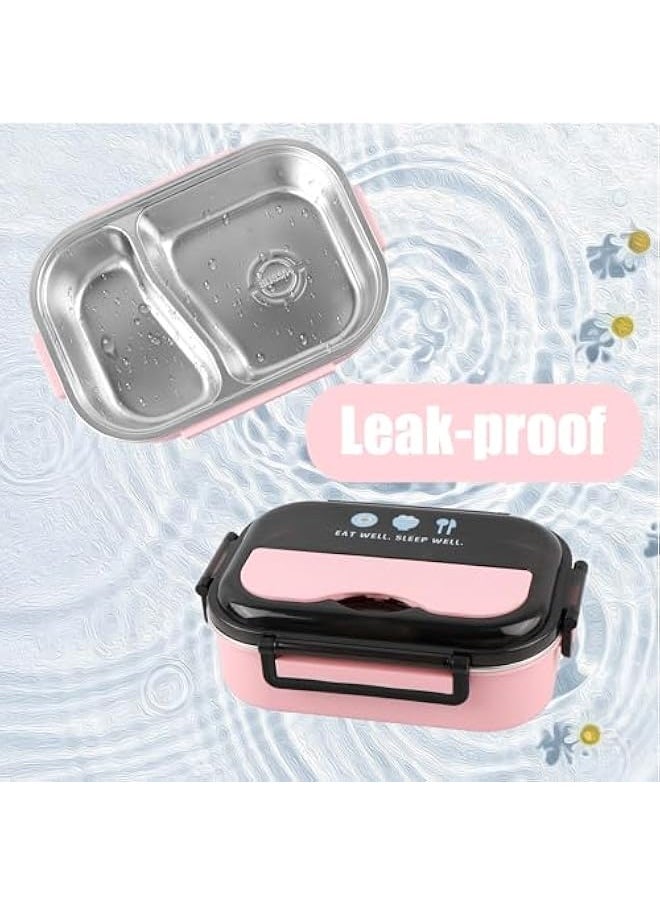 304 Stainless Steel Lunch Box Leakproof Food Storage Containers, Bento Box for Adults,Men,Women