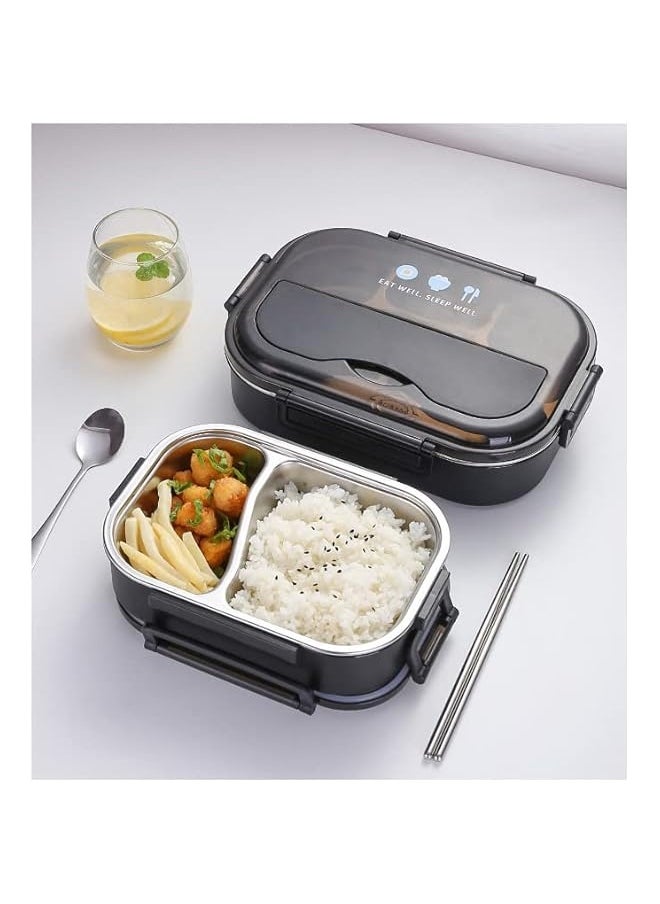 Kunta Cuisine 304 Stainless Steel Thermal Lunch Box Leakproof Food Storage Containers, Bento Box for Adults,Men,Women