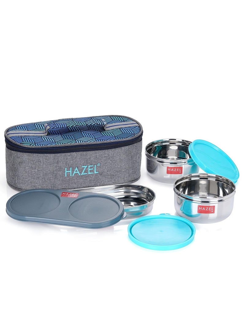 Hazel stainless steel lunch Box with bag