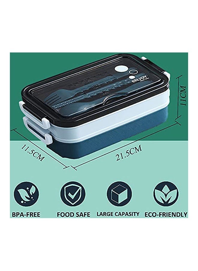 Leakproof Lunch Box Polypropylene Blue 22x12x11cm