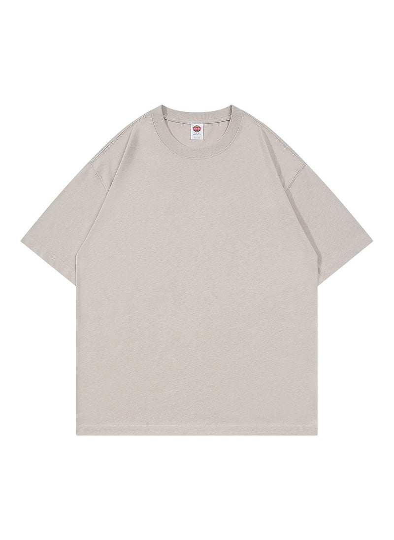 Basic 210g Cotton Tee Unisex Loose Fit Fashion Gray