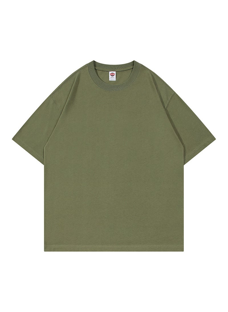 Basic 210g Cotton Tee Unisex Loose Fit Jungle Green