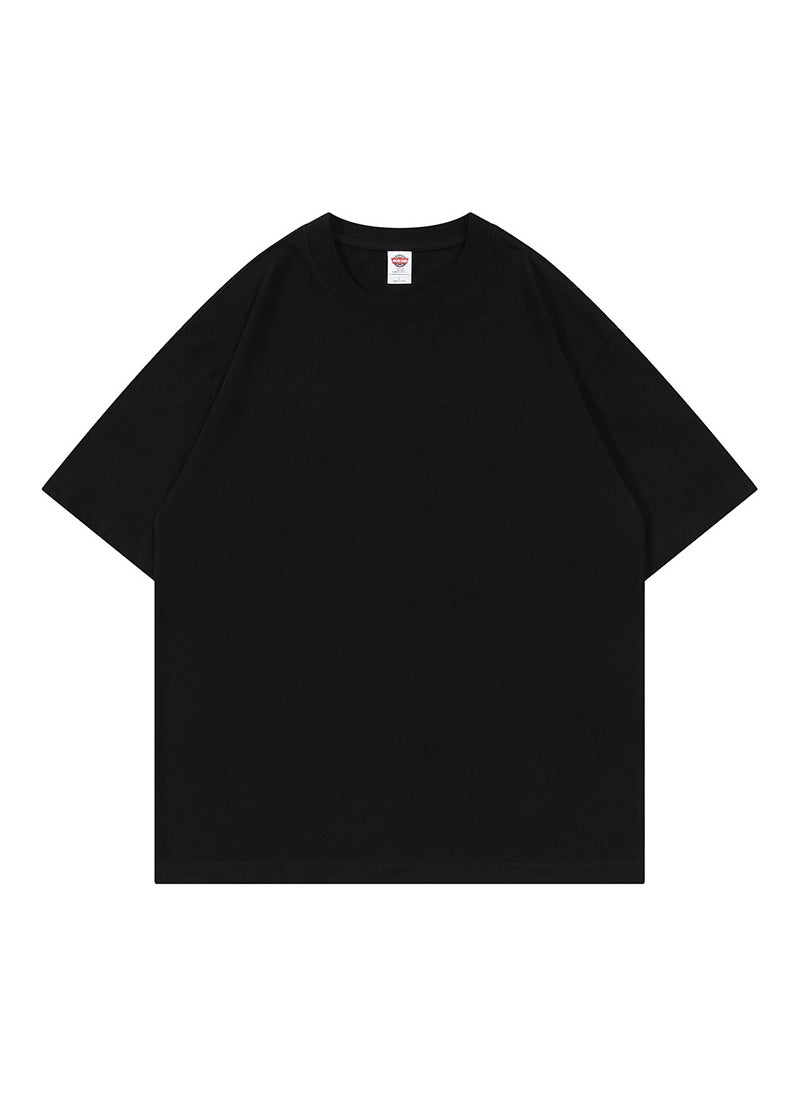 Basic 210g Cotton Tee Unisex Loose Fit Black