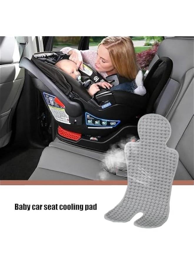 Baby Car Seat Cooling Pad | Baby Chair Ice Cushion | Portable Cooling Mat Stroller | Car Seat for Hot Days - Beat The Heat with Our Child-Friendly Cooling Solution, Refer to description, Gray