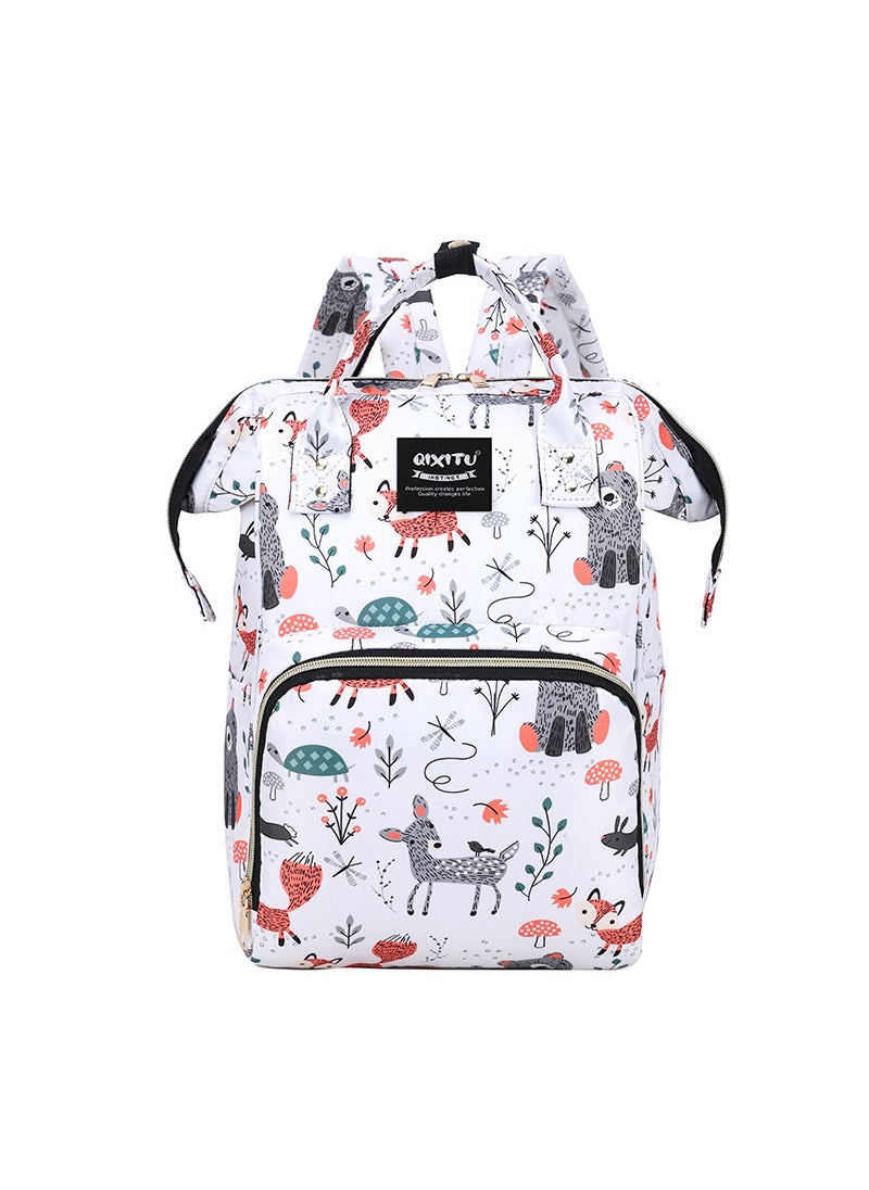 2024 Fashion Multi-Function Diaper BackpackNo back zipper side pocket zipper psychedelic forest No back zipper side pocket zipper psychedelic forest