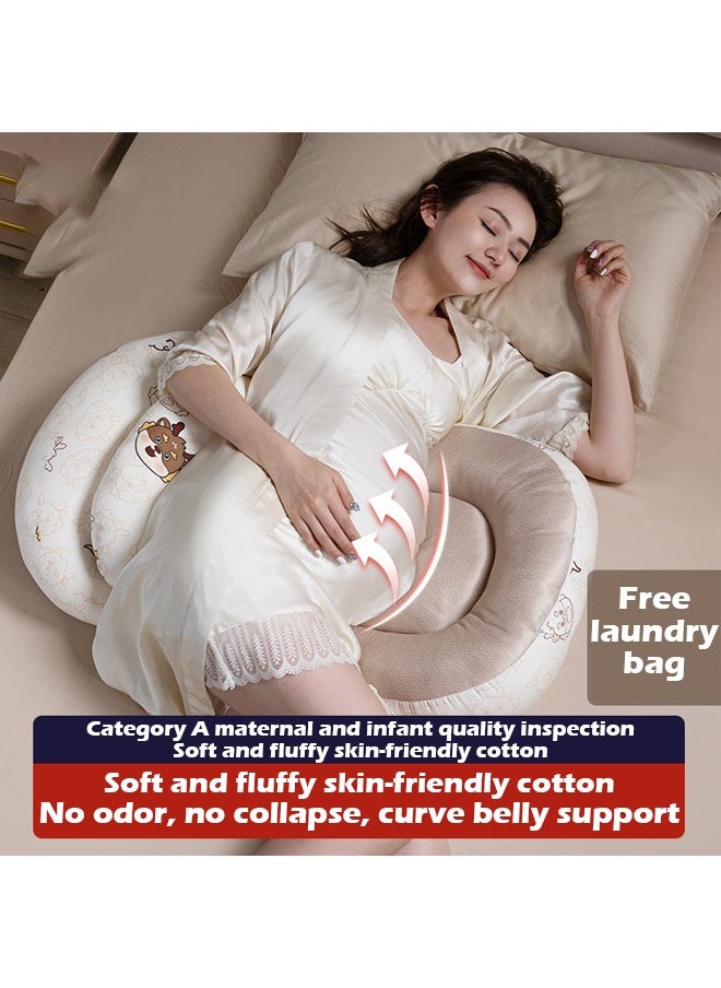 Pregnancy Pillow U-Shaped Waist Protection and Belly Support for Side Sleeping, Maternity Pillow for Comfort During Pregnancy