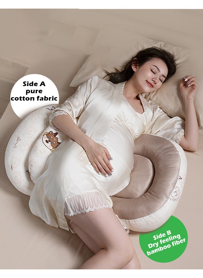 Pregnancy Pillow U-Shaped Waist Protection and Belly Support for Side Sleeping, Maternity Pillow for Comfort During Pregnancy