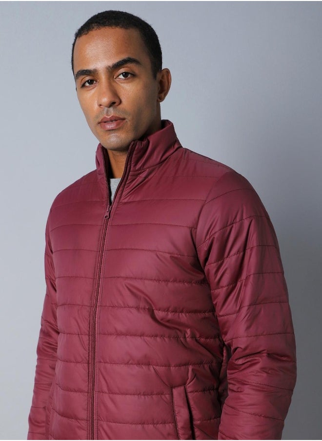 Men Maroon Jackets