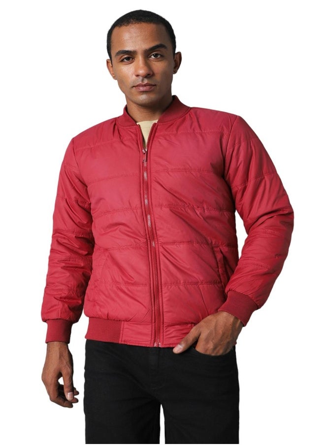 Men Maroon Jackets