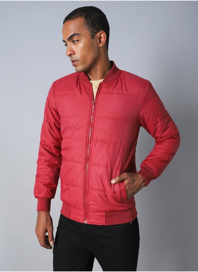 Men Maroon Jackets